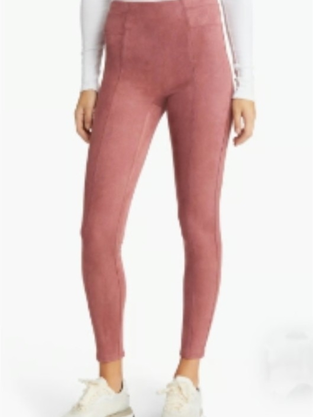 High-Rise SPANX  Leggings - Rose Faux Suedw
